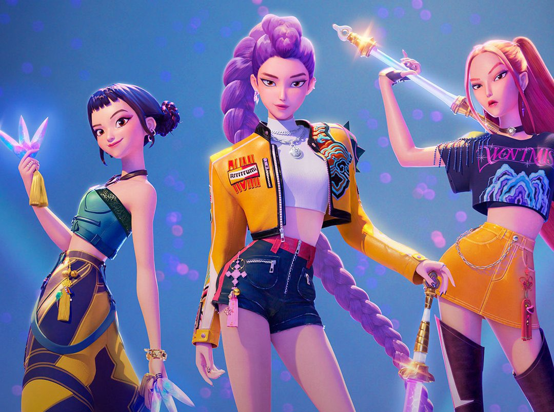 动画片《K-POP：猎魔女团》已经正式成为Netflix最受欢迎的，播放量最高的