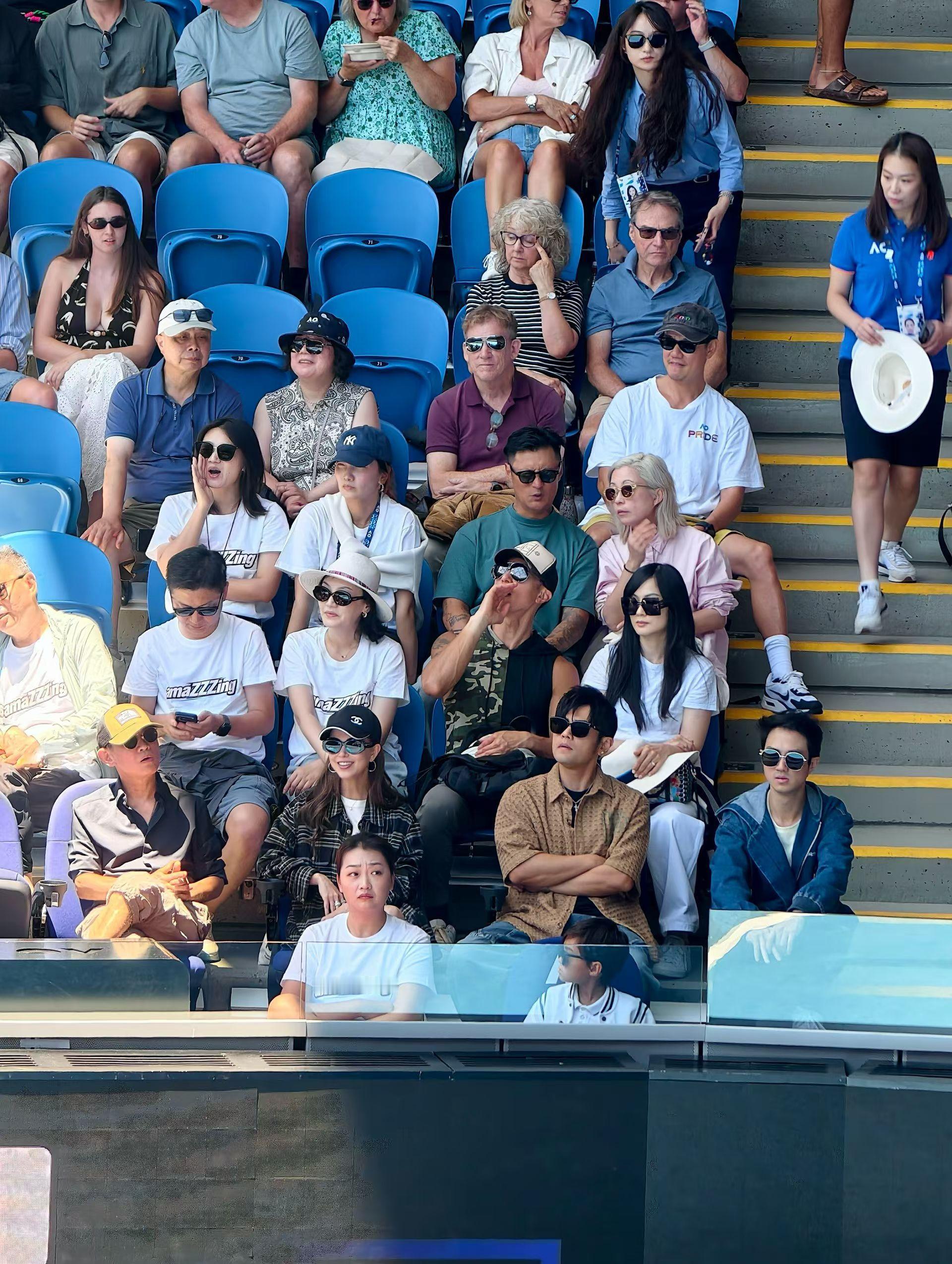 张之臻澳网球员包厢众星云集周杰伦、余文乐、吴尊，都是娱乐圈爱打网球的张之臻0:3