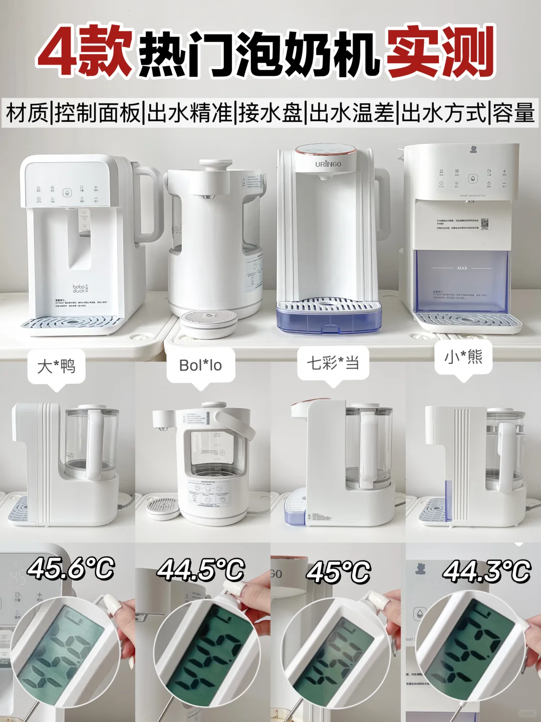 别瞎买‼️四款热门泡奶机自用测评出战