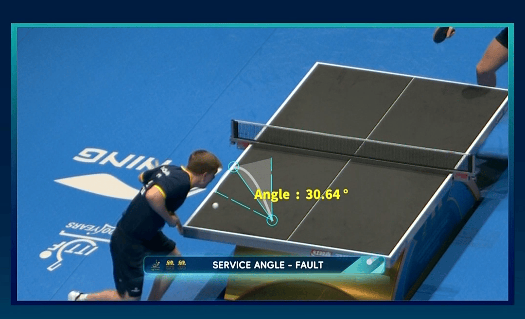 被判发球回抛，莫雷高德申请鹰眼回放显示30.64°&挑战失败