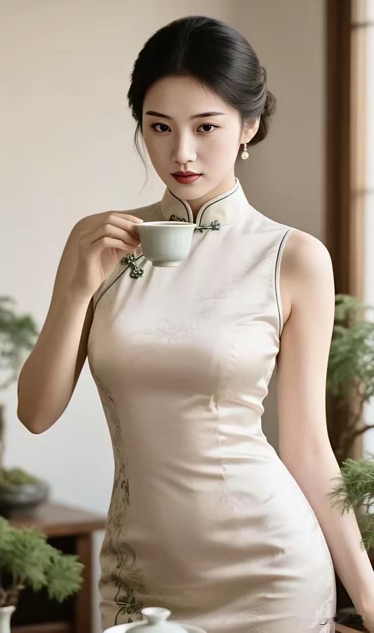 捣练子·旗袍清韵
旗袍雅，素心柔，
浅酌清茶意自悠。
一室清风凝静韵，
淡然温婉