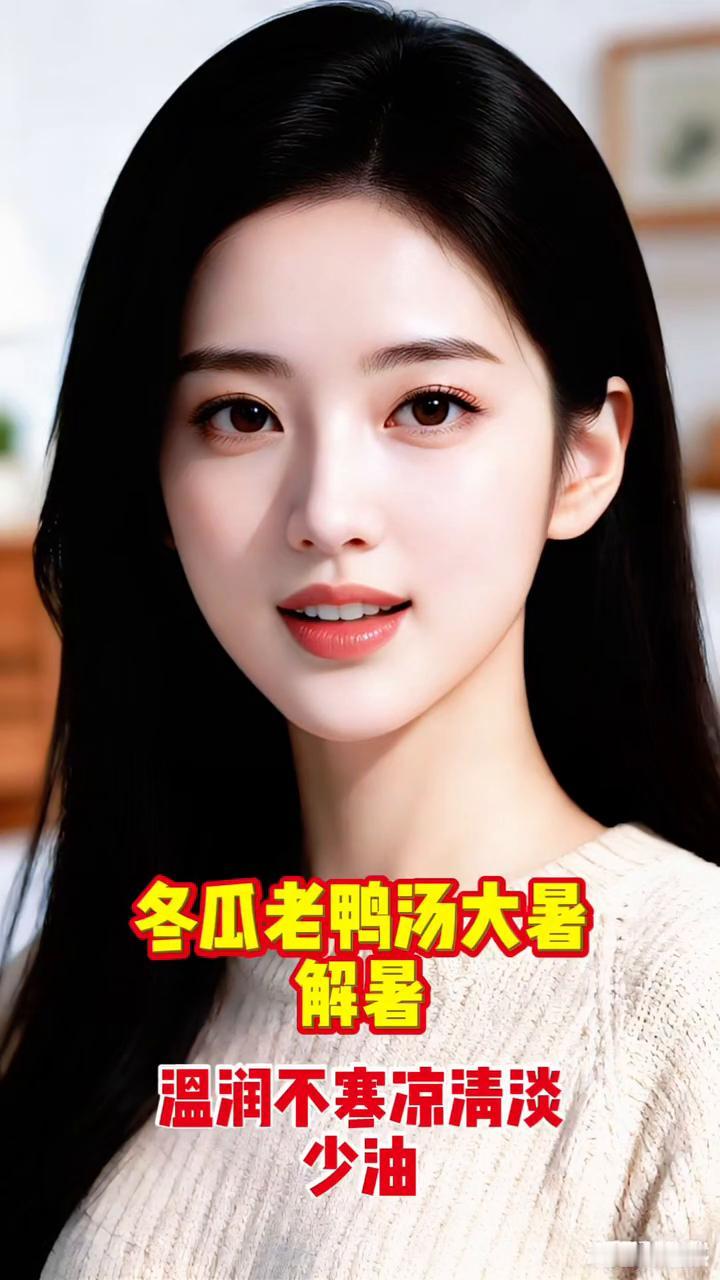 冬瓜老鸭汤大暑解暑，温润不寒凉，清淡少油。
大暑天动不动就燥热乏力，中老年千万别