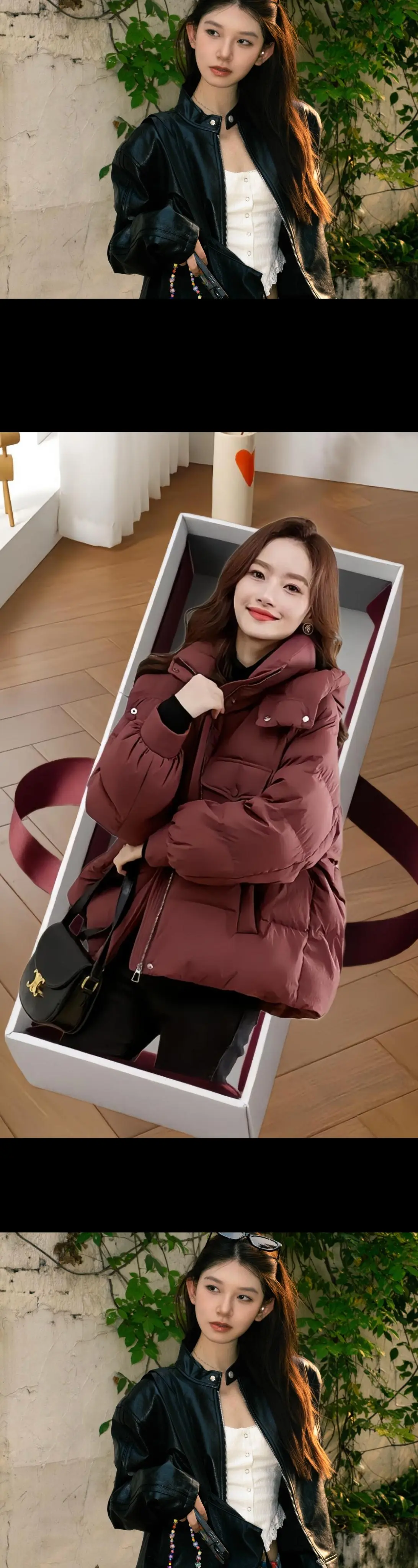 韩版中长连帽棉服，冬日的温暖与时尚担当   它那韩版独有的版型，自带一...