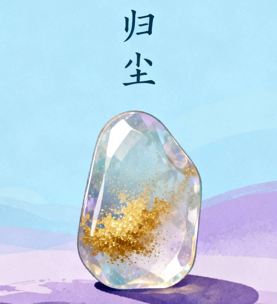 江湖怪谈•荒诞志250《归尘》
他一生追求不朽，终于将自己的灵魂封入了一块玉中。