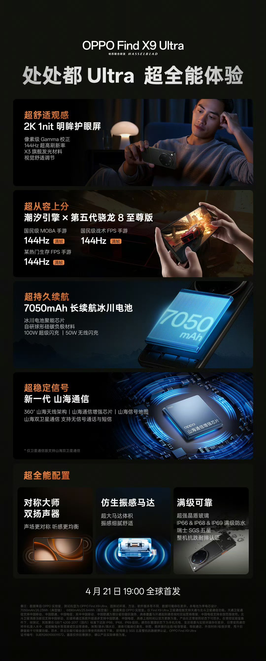 OPPO Find X9 Ultra该有的全安排了