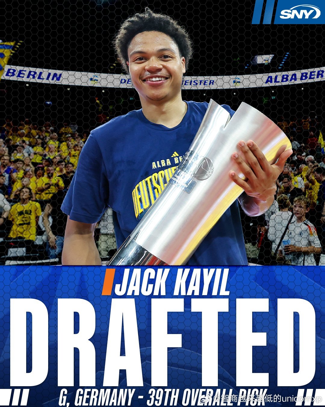 本届第三位德国新秀Jack Kayil，39顺位放弃冈扎加大学机会，这比买卖值不