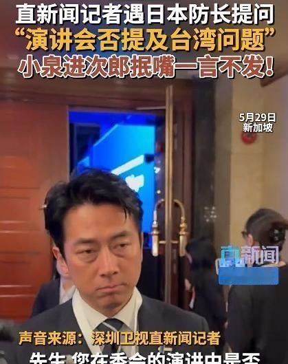 5月29日晚上，新加坡那边的香格里拉对话会刚开幕，日本防卫大臣小泉进次郎还没走出