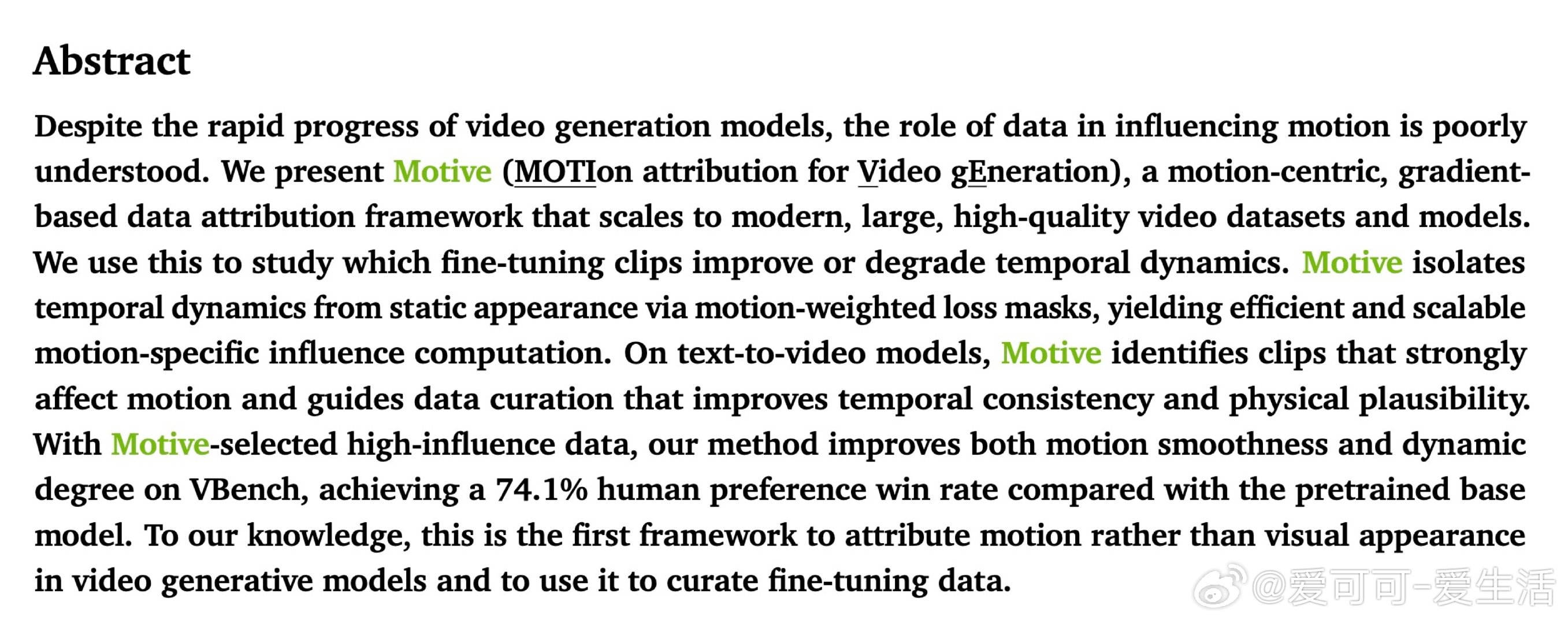 [CV]《Motion Attribution for Video Genera