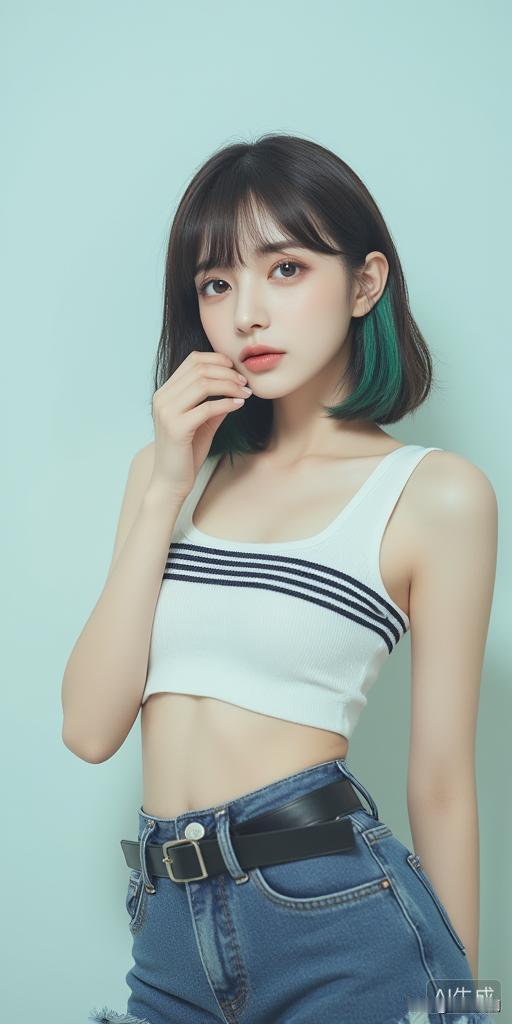 清新自然，少女感十足，绿发少女穿搭指南💚👗👖分享美女穿搭服饰 显瘦的服装搭