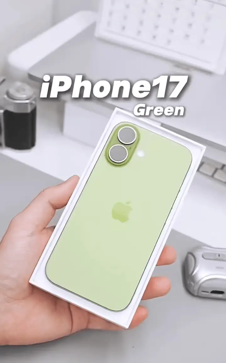 绿色版的iPhone 17机模曝光，这配色有点好看，感觉会卖爆啊 ​​​