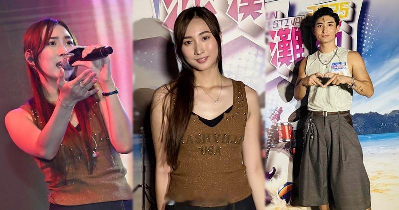 【明報即時】鍾柔美熱爆跳唱 除外套惹起哄 張馳豪抗拒沙灘拍拖  鍾柔美首次現場演