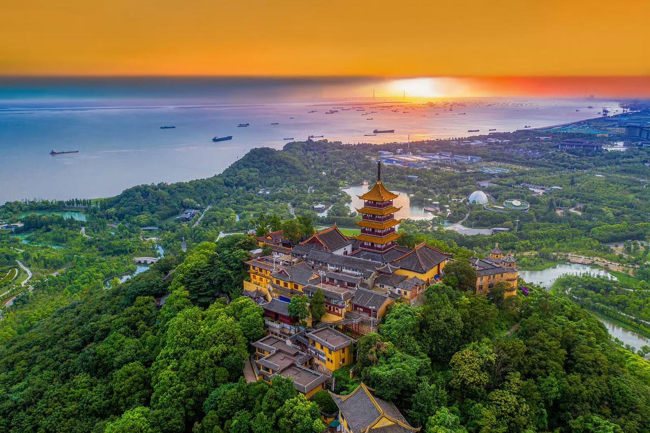 江苏省南通市高清航拍图