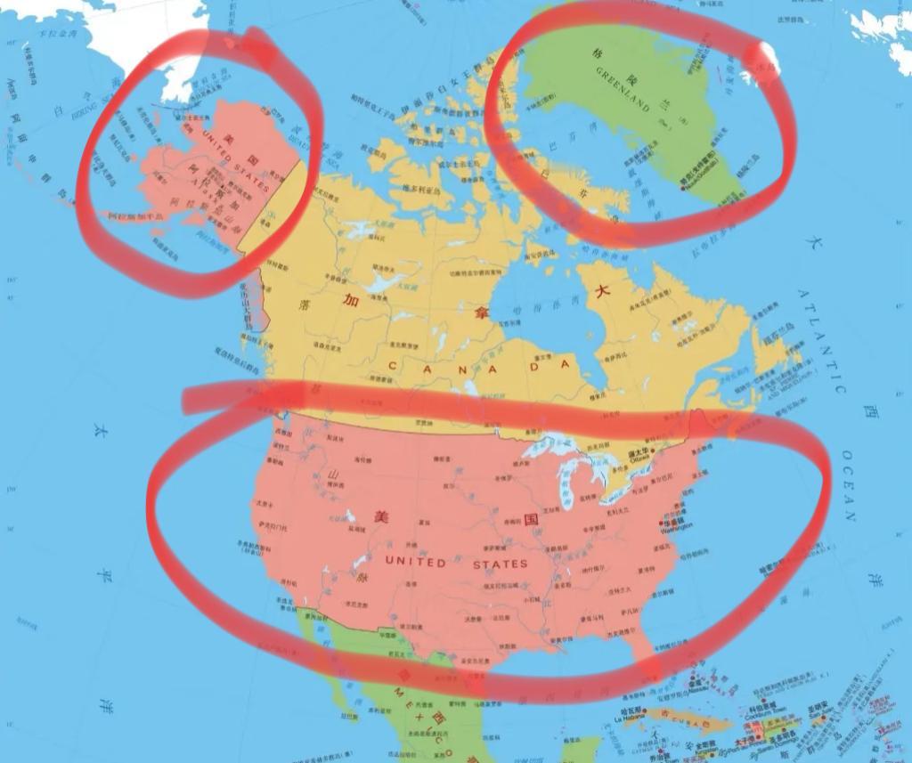 格陵兰如果被美国拿下，那加拿大还能跑得了吗？北美就能实现大统一了！

美国急切的