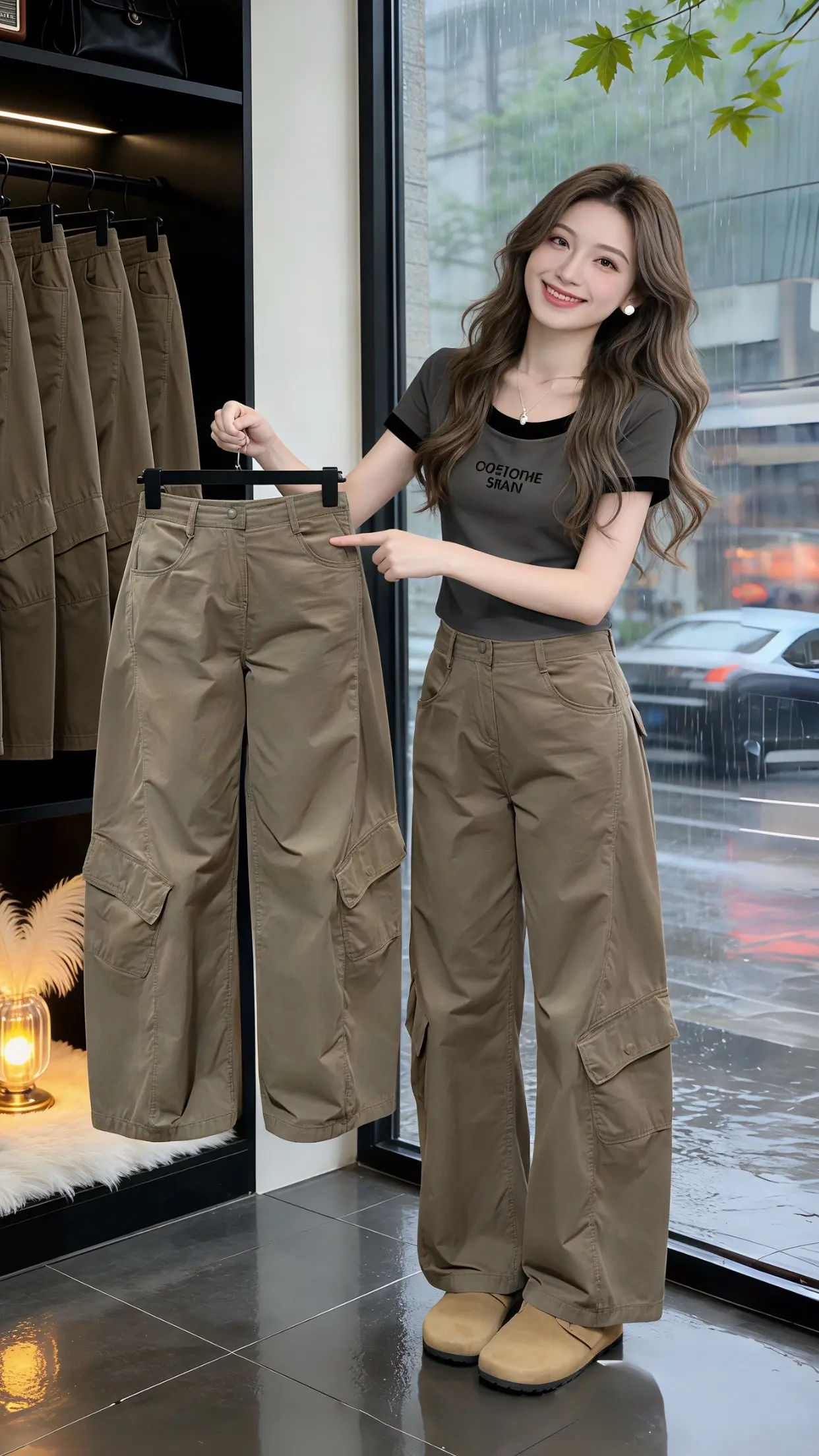 这才是女生们想找的裤子吧 百搭神裤人手一条 高颜值炸街女工装裤 显瘦显...