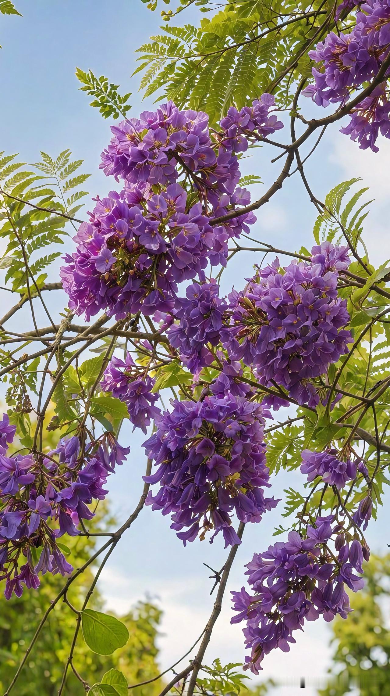 紫藤花开，那景象真是绝了！近期，西安高新区永阳公园、永安渠海绵公园等地，紫藤开得