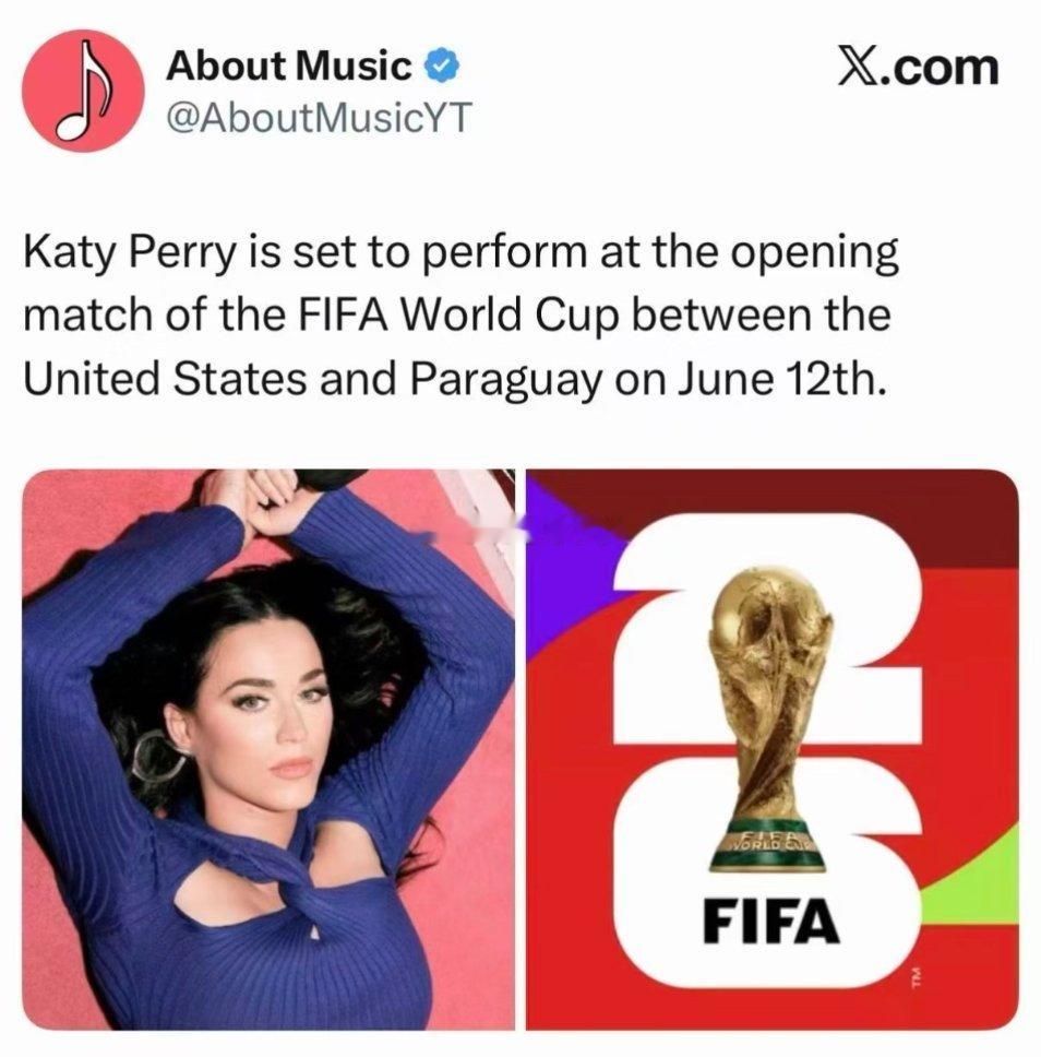 世界杯官宣开幕式表演嘉宾：LISA、Katy Perry【根据体育媒体 The 