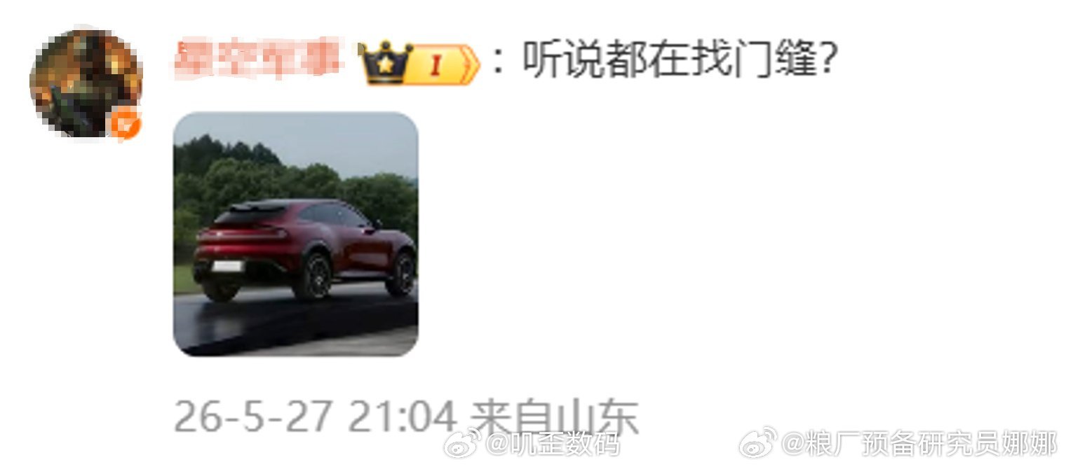 搞一张糊得不能再糊的图片，找YU7GT的门缝？想证明是AI？结果人家有4K超高清