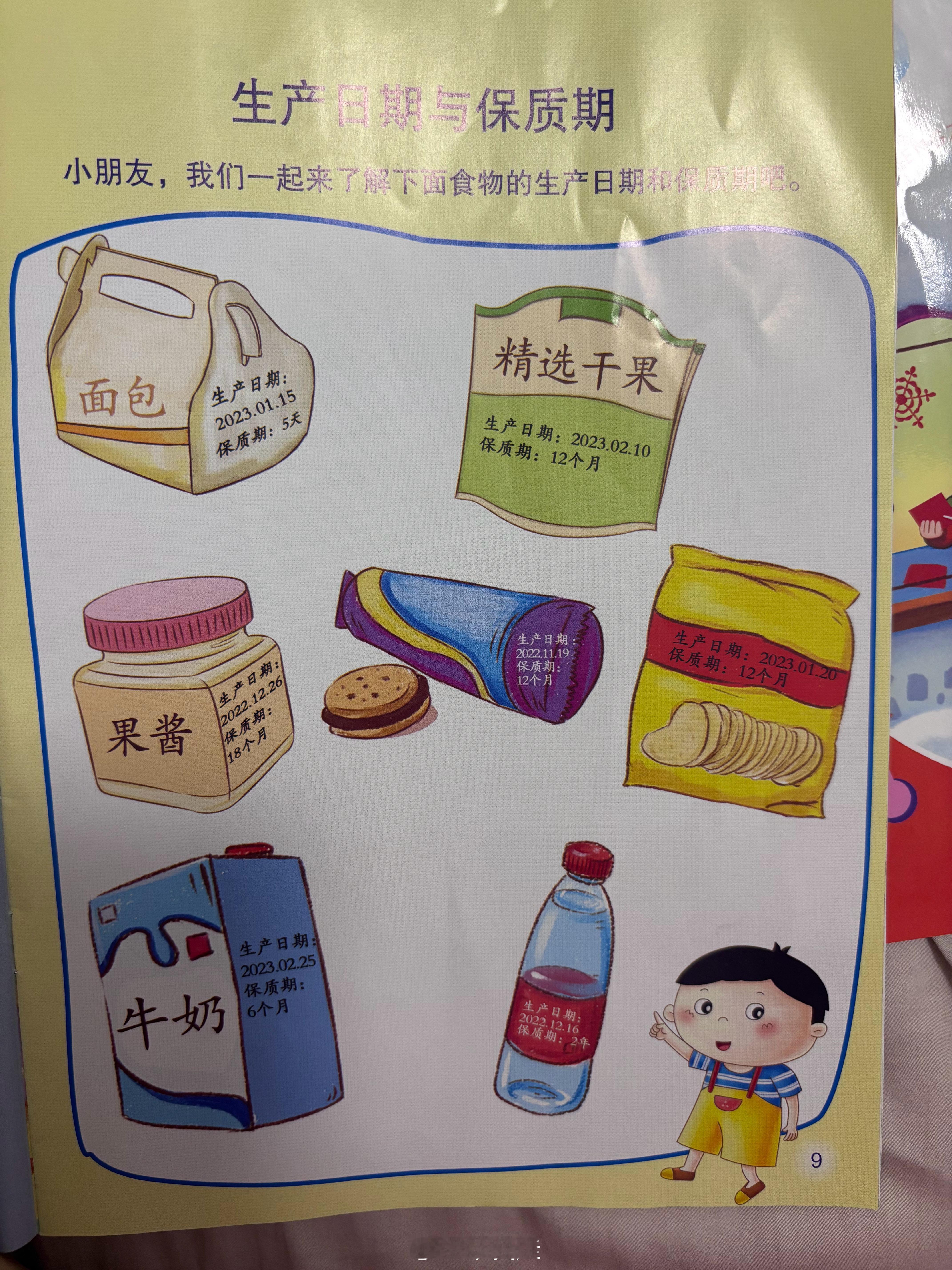 今天晚上带宝宝一起认食品的生产日期和保质期育儿日常学习打卡