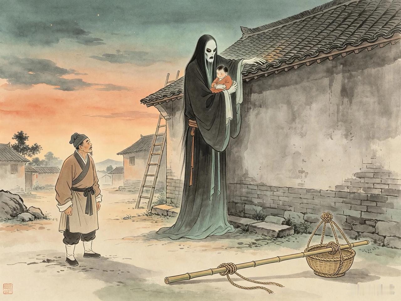 清朝时，山阴高进士的父亲高老头早年靠给别人做雇工谋生。一天傍晚他喝酒后往家走，路