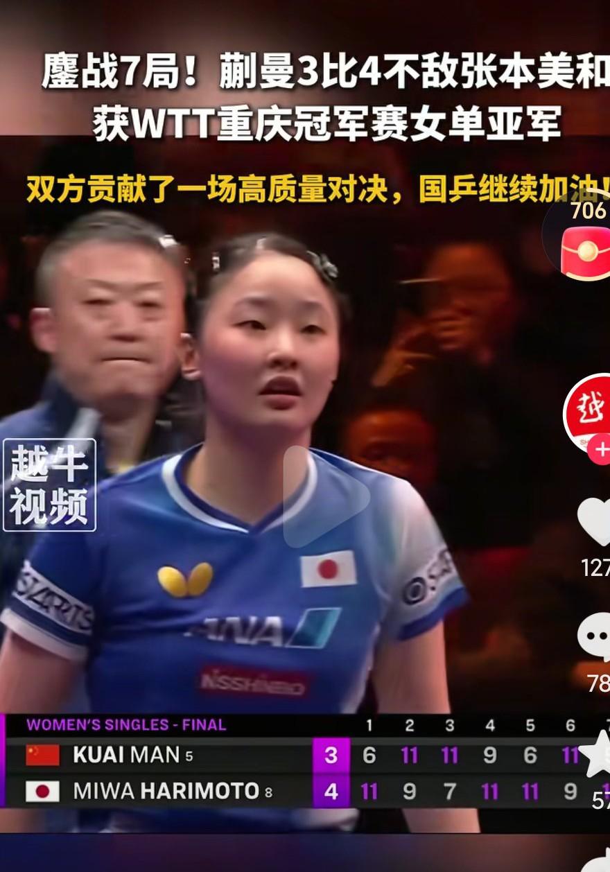 恭喜张本美和夺得冠军，这也给国乒带来了极大的考验啊，国乒真的需要好好的总结经验了