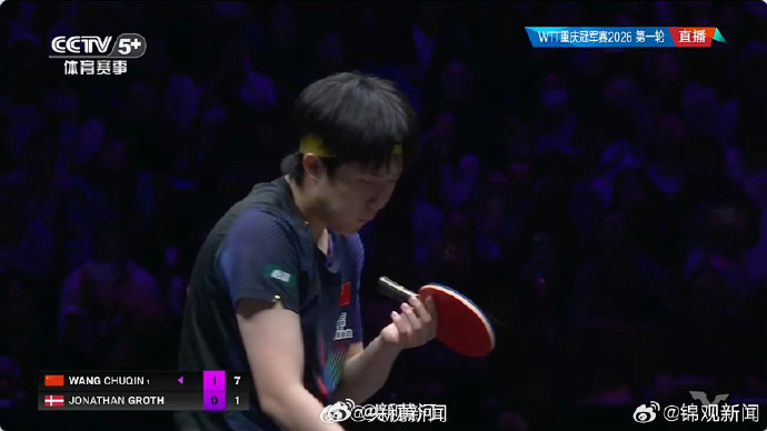 【#王楚钦说最近状态还不错#】2026WTT重庆冠军赛男单1/16决赛，王楚钦3