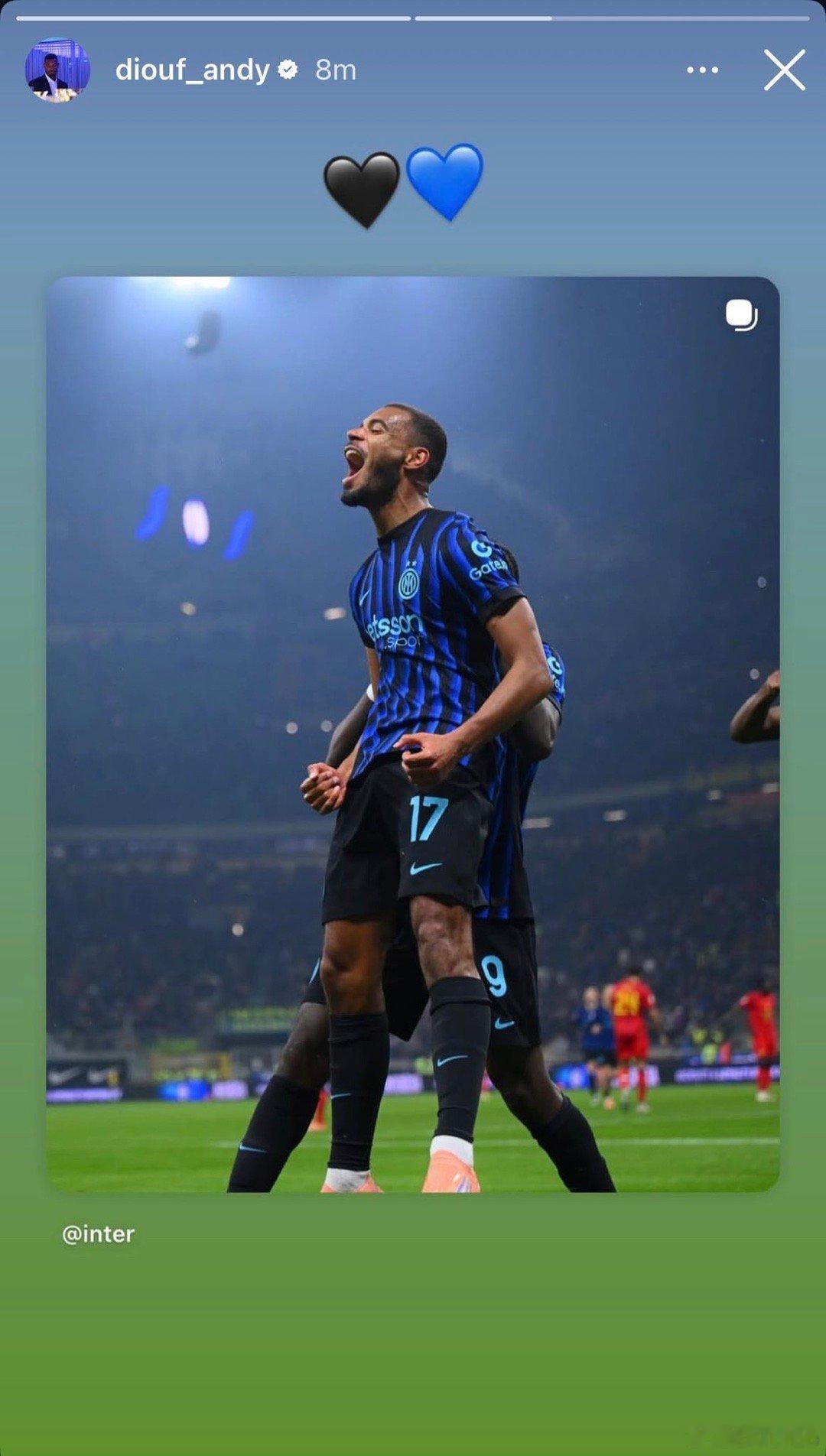 迪乌夫社交媒体👇国际米兰5比1威尼斯国际米兰热点解读 🖤💙 