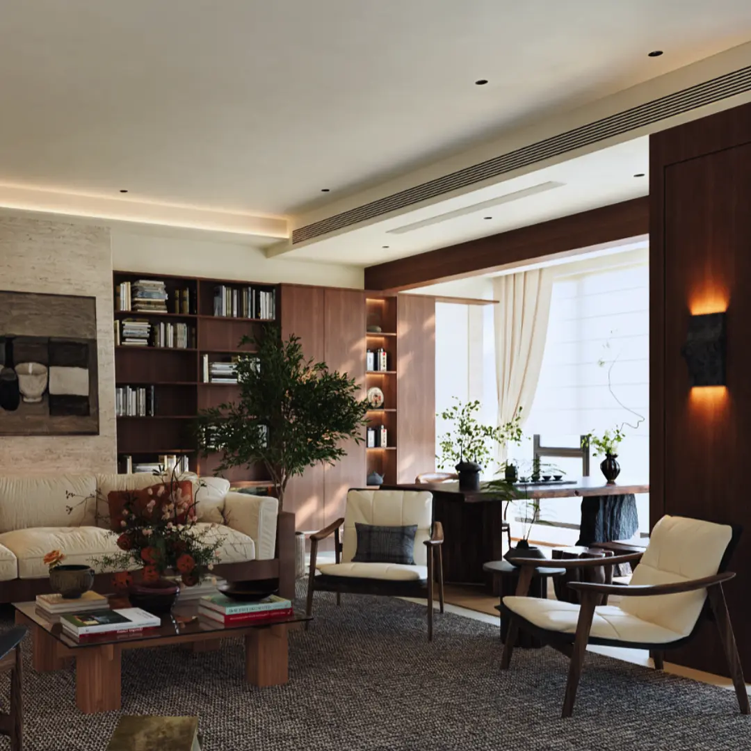 真皮养三十年，光泽就是身价。天然大理石不说话，空间自己知道谁来了。窗不...