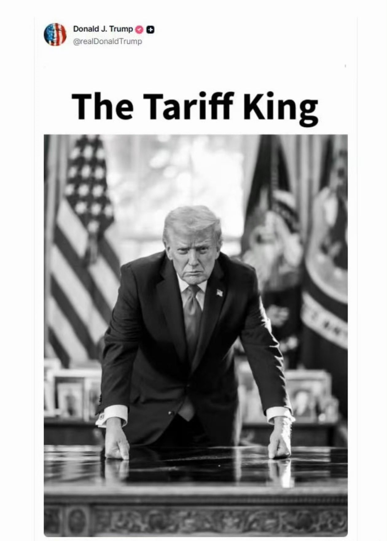 🔻笑炸了，特朗普自称“美税宗”。🔻这他自己发的。特朗普因格陵兰岛向欧洲8国加