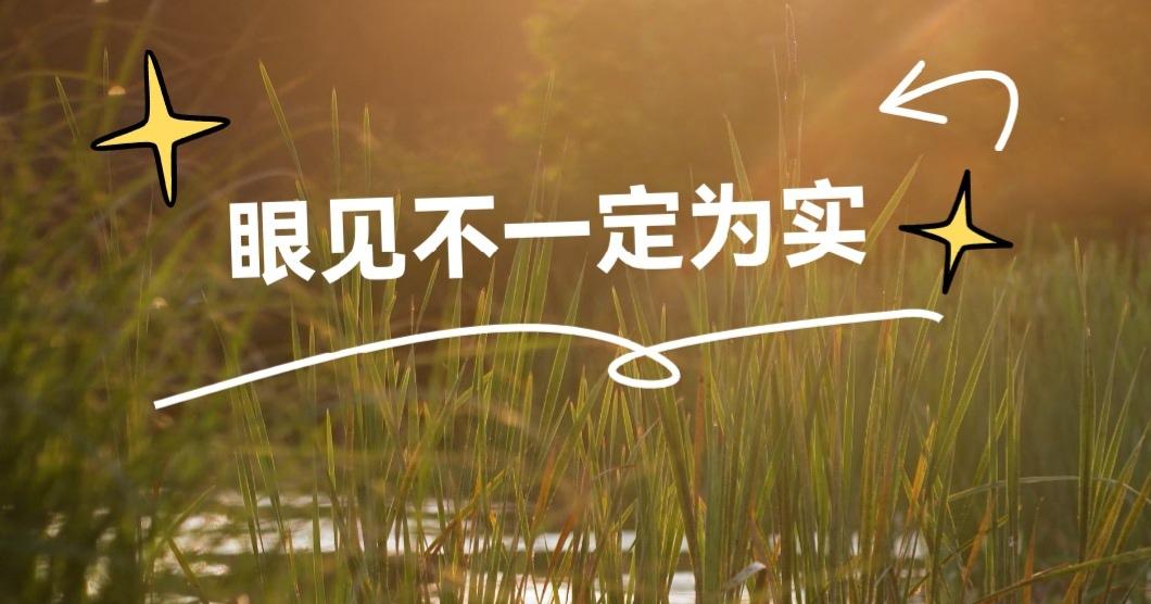 眼见不一定为实，而且可能还错得离谱！

事情发生得很让人匪夷所思，我到现在都怀疑