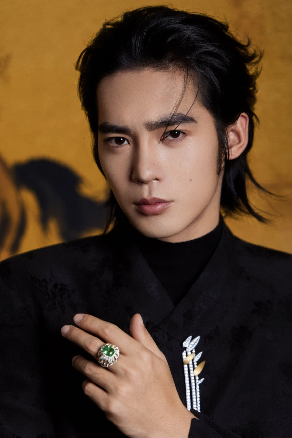 CHAUMET品牌大使于适佩戴CHAUMET高级珠宝作品亮相东方卫视跨年舞台。B