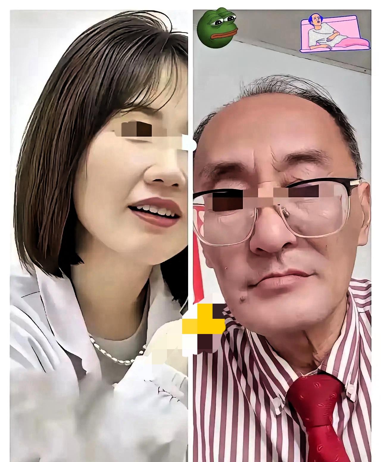 疑似曾琦老公出现了，
也是一名医生，
但是最让网友深感意外的，是两人的年龄差。