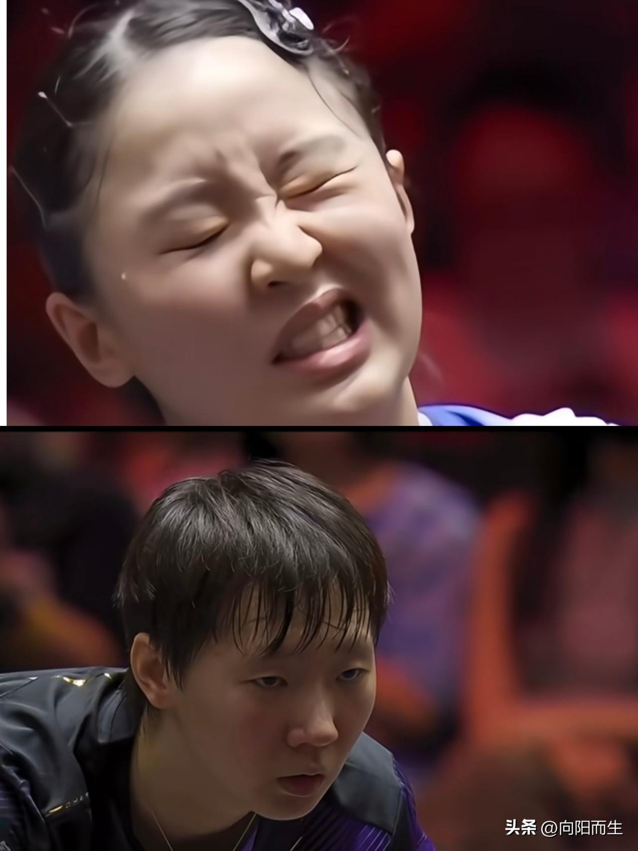 这次重庆冠军赛的签表一出来，
估计最难受的不是国乒，
而是张本美和这小姑娘！
