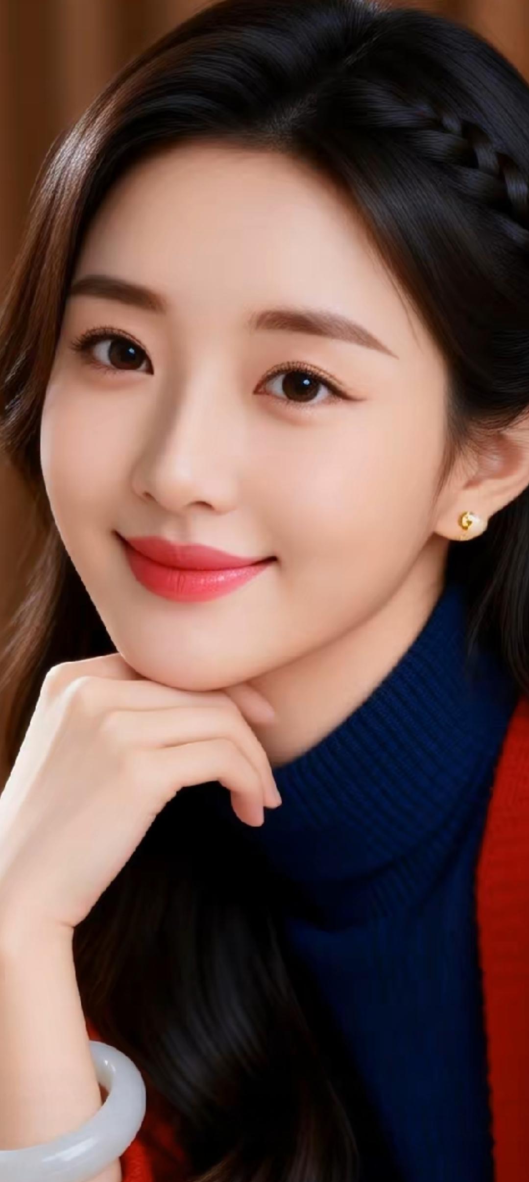 甜美笑容，温柔可人，冬日穿搭指南🌟