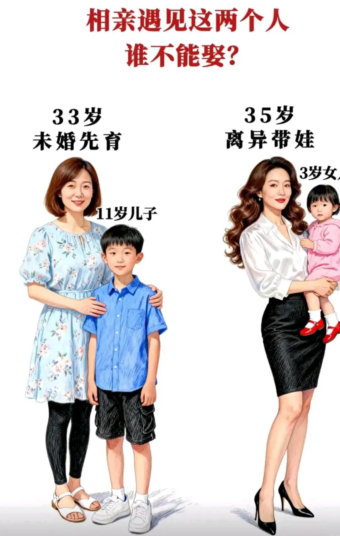 选一个结婚，纠结了，应该怎么选？[捂脸]

男的现在还未婚，不太好找！
一个女的