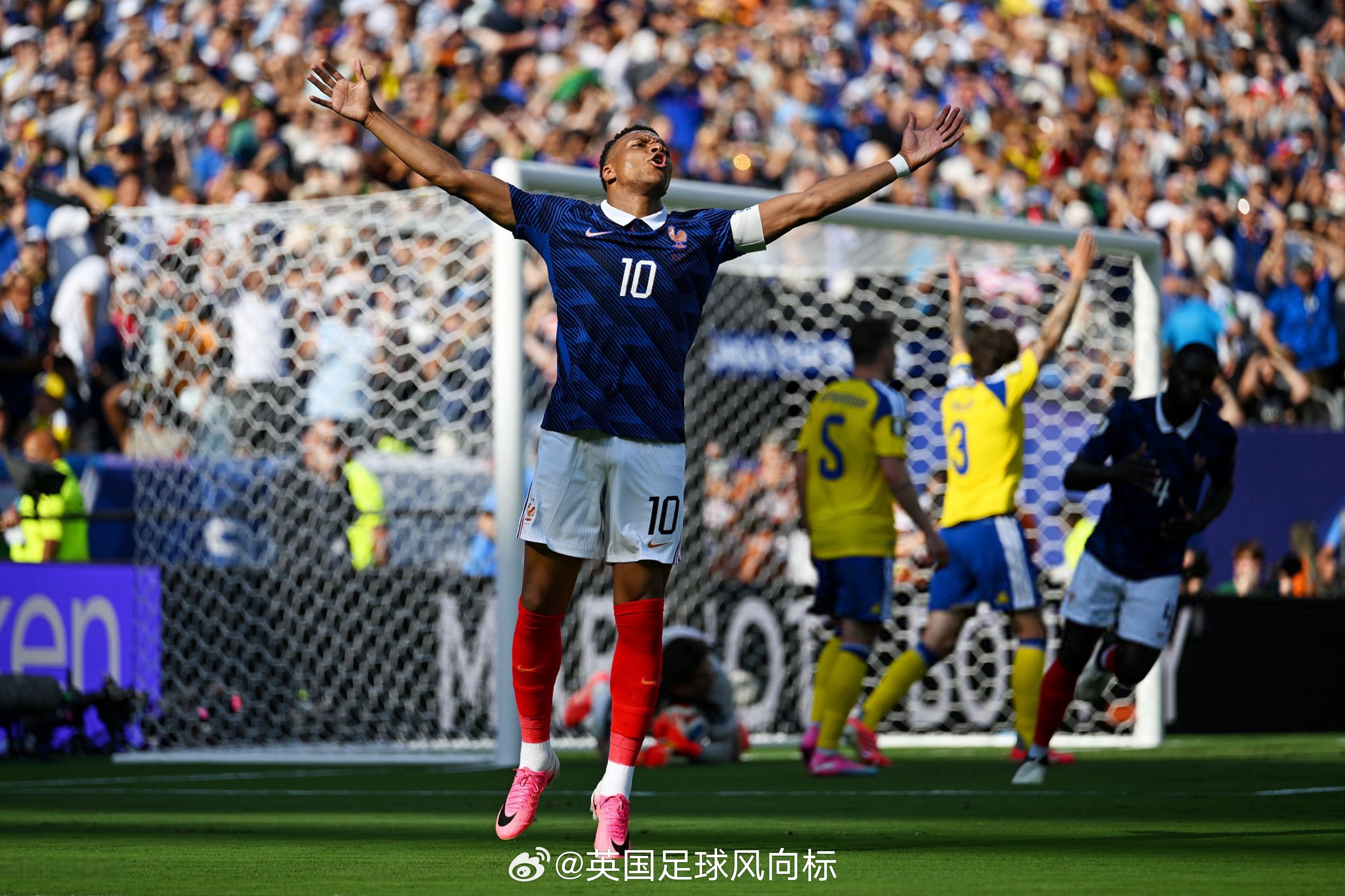 姆巴佩抽射破门法国领先瑞典世界杯世界杯32强战，法国vs瑞典，上半时结束前，法国