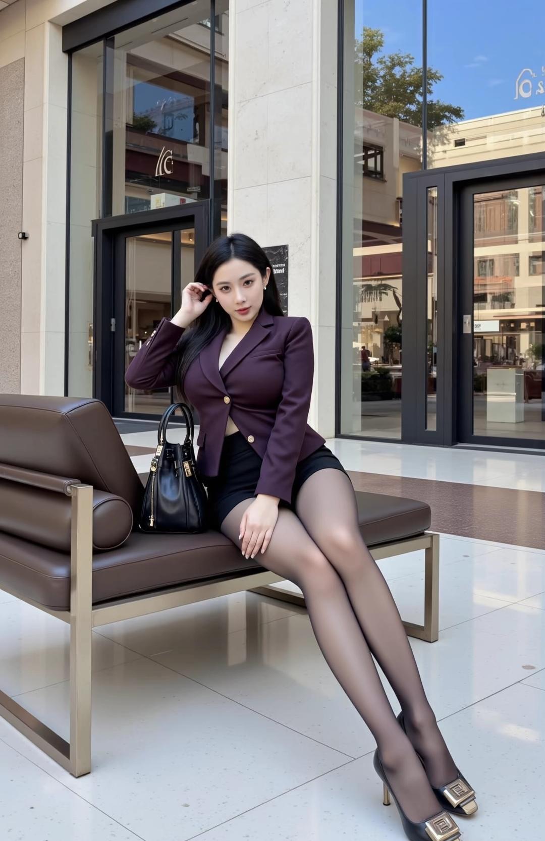 都市时尚女郎，优雅气质，自信满满！