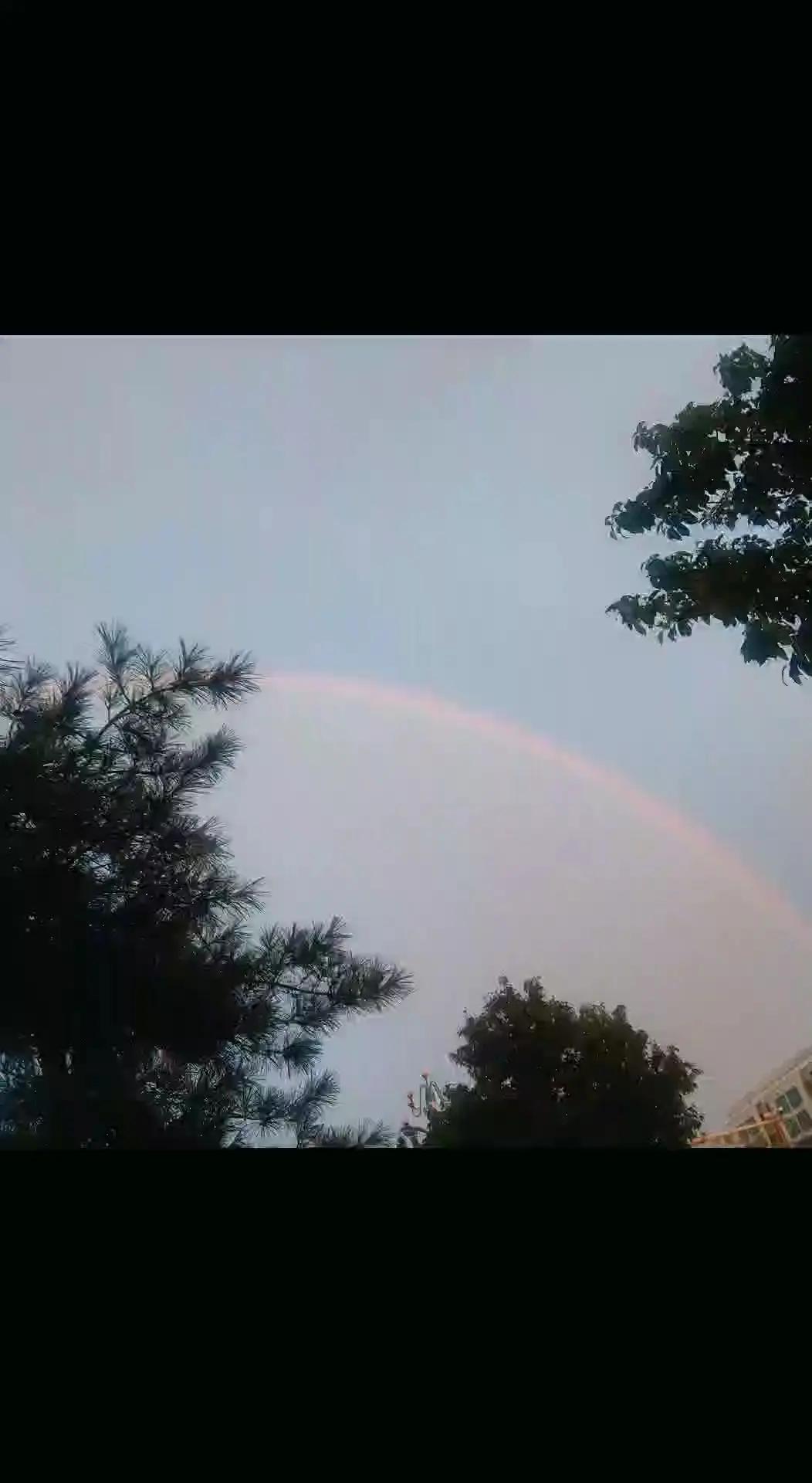 今日份随手拍天空 彩虹与天空 镜头下的彩虹有多美