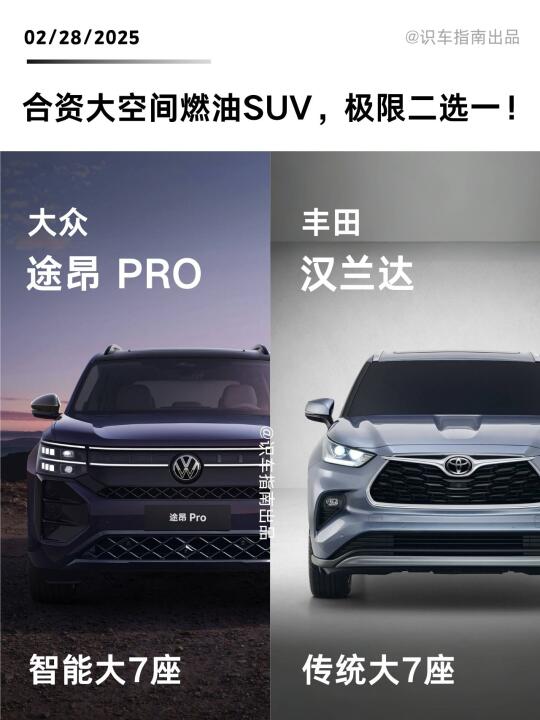 合资大空间燃油SUV，极限二选一！