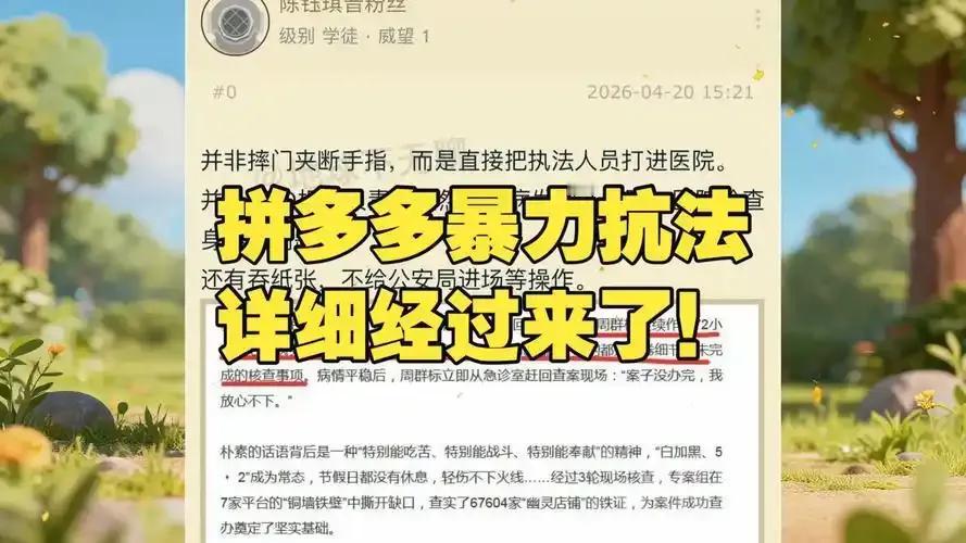 都2026年了，我居然能在新闻里看到“暴力抗法”这四个字。结果一看是拼多多——瞬