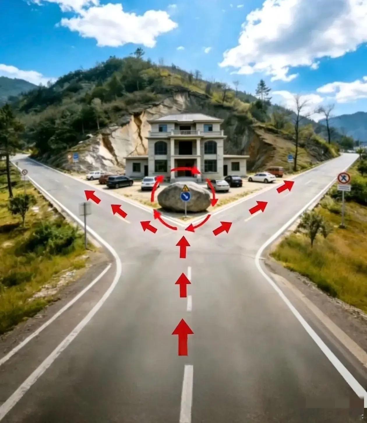 不得不说，这户人家建房子经过高人指点，懂的，都懂。 