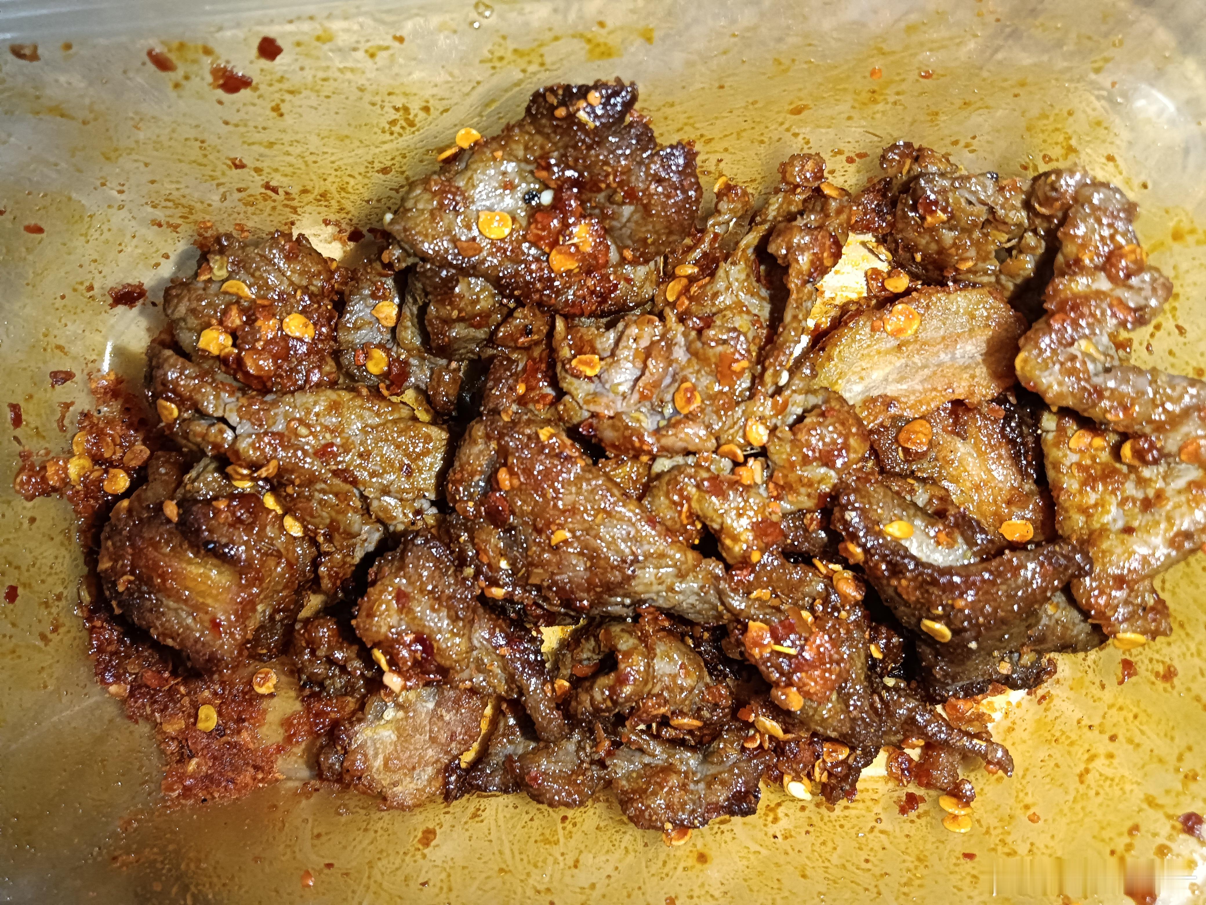 我重新烤的牛肉你们车 