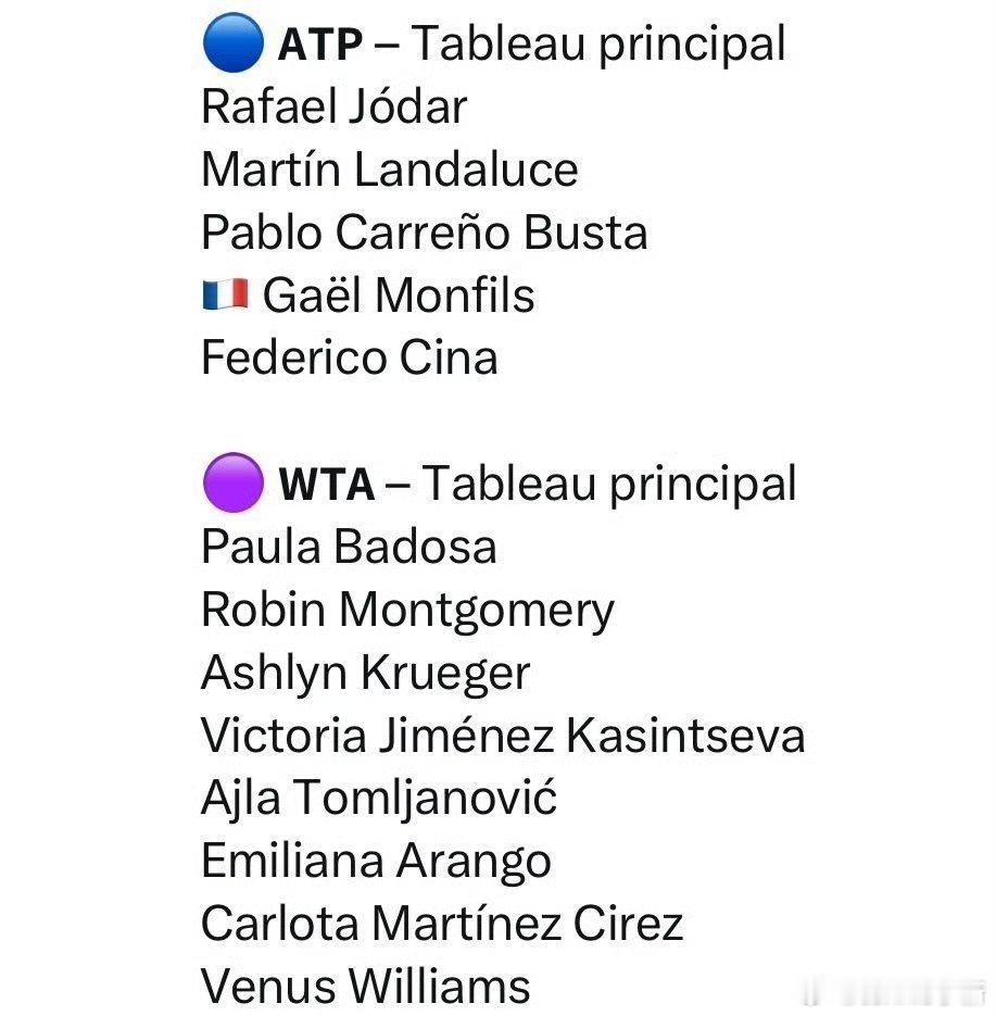 外网公布的今年马德里1000外卡红土撒野季