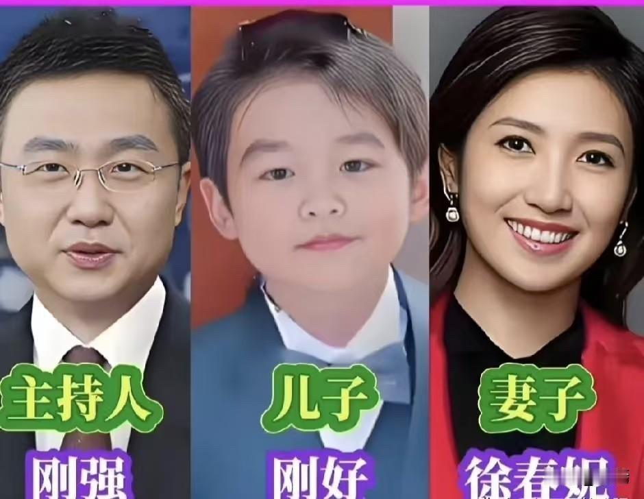刚强和儿子刚好、郑天亮和女儿鲁知予、周涛和女儿香香、任鲁豫和儿子任鸿远、胡蝶和儿