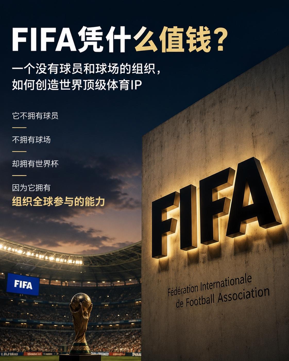 一个没有球员和球场的FIFA组织，凭什么这么值钱？

如果不是这次资本化争议，