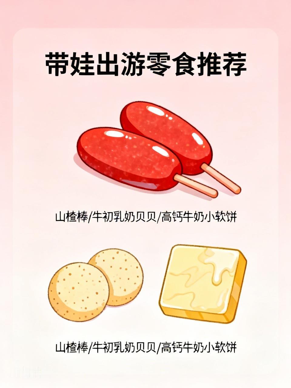 带娃出去吃啥真是个让人头疼的事儿。要是出游，准备点小零食很有必要。像山楂棒，用新