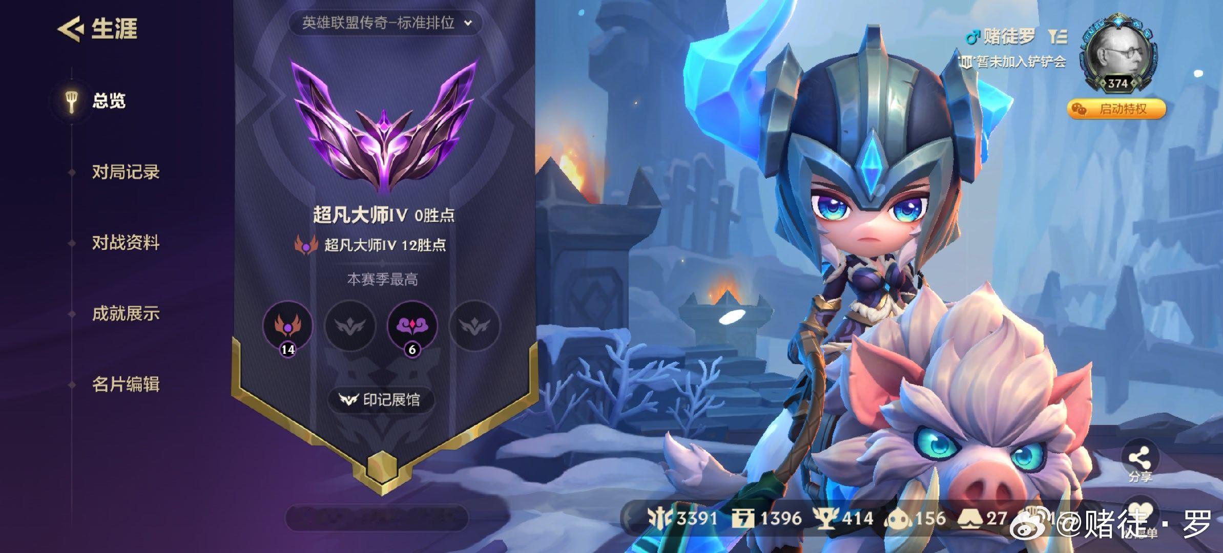 又是一赛季的大师 