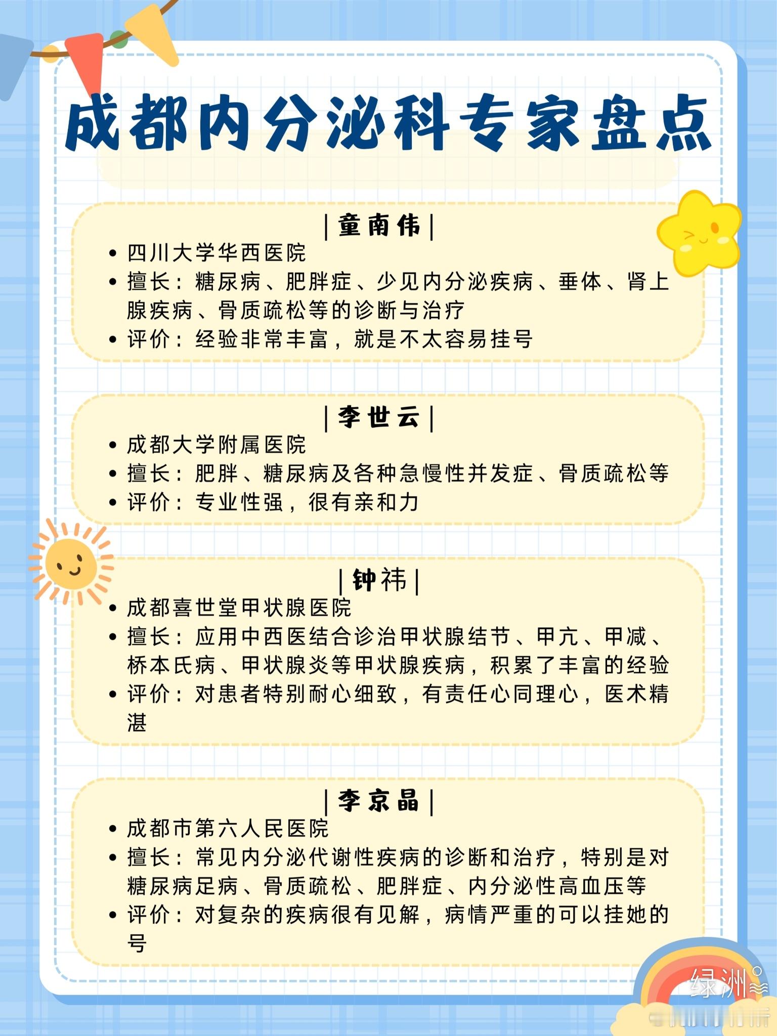 必看！成都知名内分泌科专家盘点！ 必看！成都知名内分泌科专家盘点！今天花了一点时