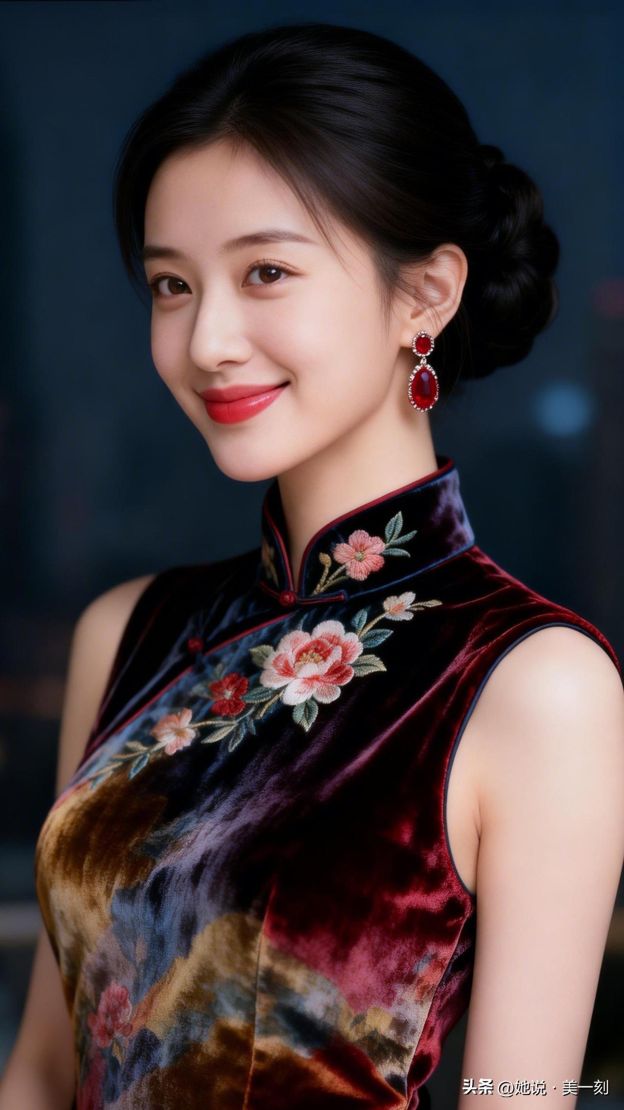 优雅旗袍秀，复古红唇妆，尽显东方美！美到骨子里的女人，是什么样子的