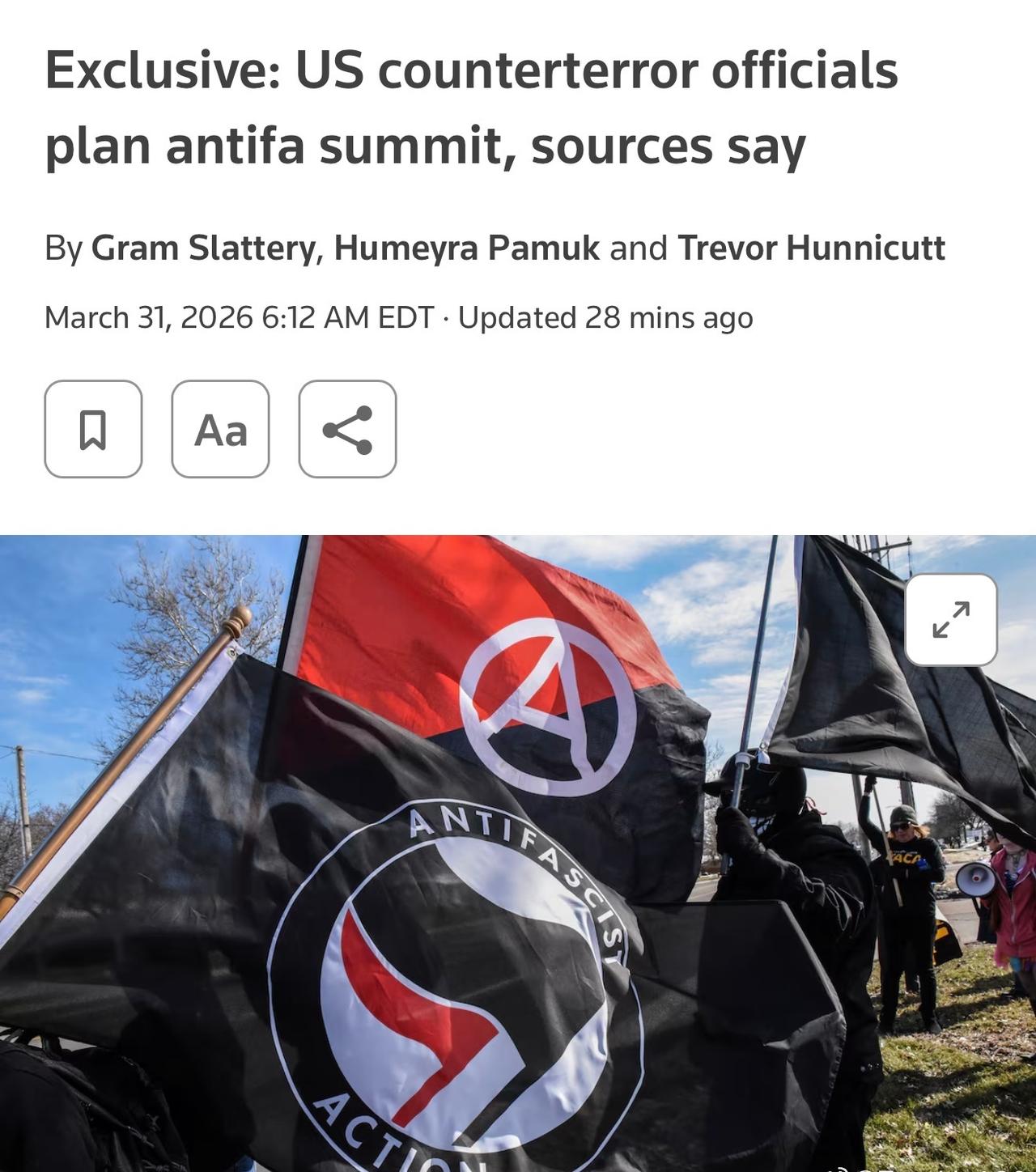 美國將籌辦國際峰會應對極左翼組織 Antifa

路透社報導，美國政府正籌備一場