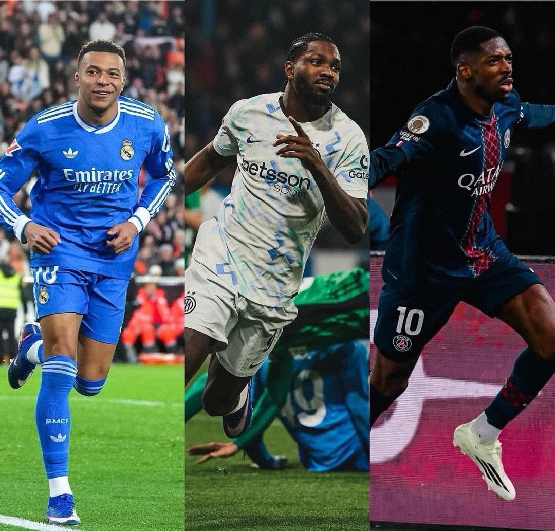 你不得不承认法国队的锋线就是目前世界上最强的！本轮欧洲五大联赛，皇马、国米和大巴